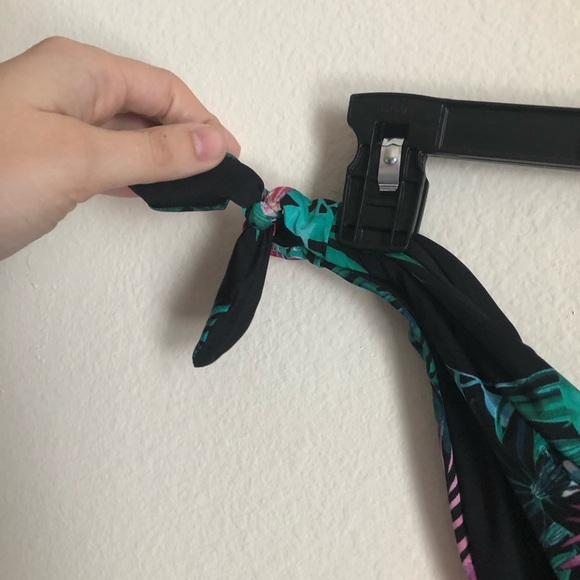 Tezenis Floral Tie Side Cheeky Bikini Bottoms med - Picture 3 of 5